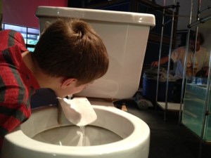 Sure, my son may only be drinking from a toilet now, but someday he plans to own the world.