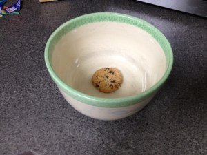 A really big bowl for a really petite dessert.