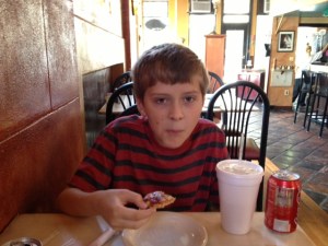 My son would love to be a food tester for the kind except for one teeny, tiny little problem.