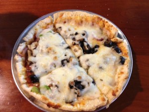 A delicious supreme pizza at Main Street Pizza in El Dorado.