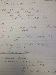 This is a sample of my "good" handwriting, a trait that has many believing I should have been a doctor. Just don't ask my kids about that.