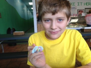 My son may not actually be able to bend water, but he can do WONDERS with ice cream.