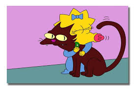 Snowball 2 of the Simpsons looks like a prize pet next to our cat.