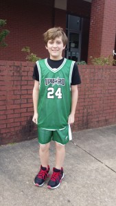 Preparing for a game in fifth grade.